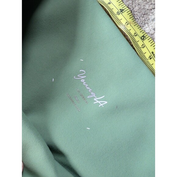 Young LA Yoga Leggings Womens Size Small Athletic Green Jogging Full Length - Picture 6 of 8